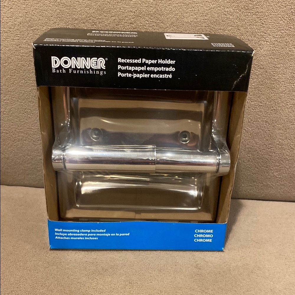 Donner Bath furnishings chrome Bathroom recessed paper holder